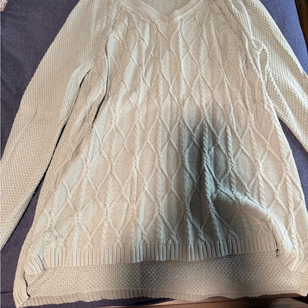 Sonoma Women's V-Neck Sweater in Light Cream